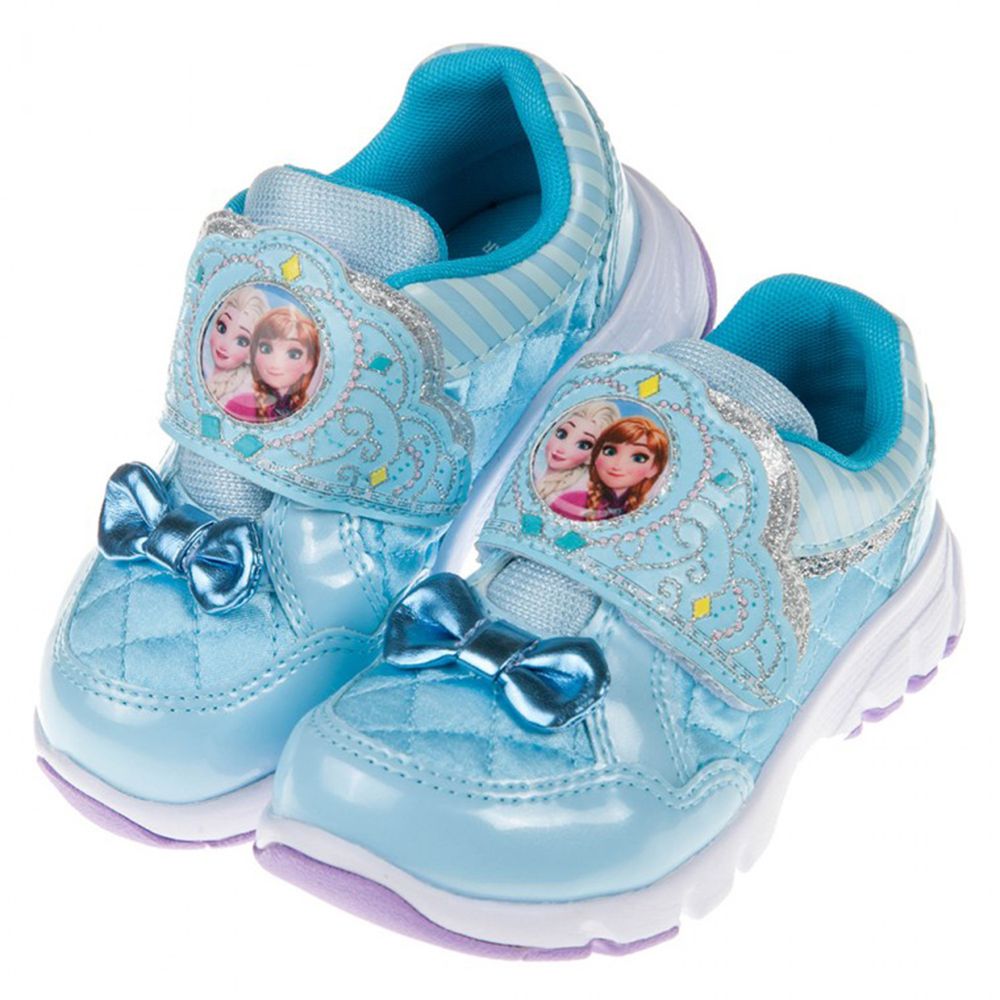 Moonstar日本月星 - 冰雪奇緣綺麗水藍色兒童機能運動鞋