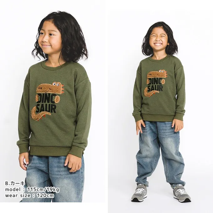 日本 ZOOLAND - 立體刺繡貼布長袖上衣-熊熊-粉紅