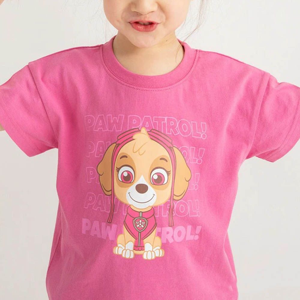 限定聯名短袖上衣-卡通人物天天-粉紅