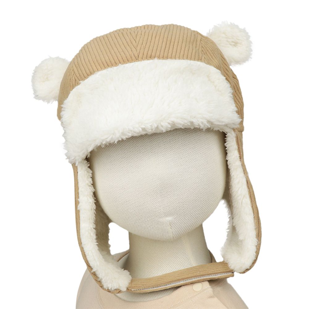 小耳朵飛行帽-淺卡其色