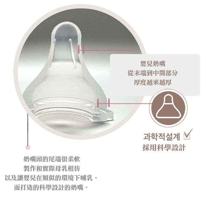 正韓 hibee - 靜謐 i 瓶 仿媽咪乳房感  『八孔360°循環防脹氣』 PPSU 寬口奶瓶/水瓶270ml_含把手-奶茶_HB3N