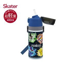 日本 SKATER - 兒童吸管不鏽鋼保溫水壺-寶可夢-400ml