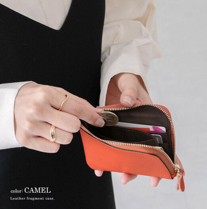 日本 LIZDAYS - 真皮迷你超輕巧拉鍊短夾-黑色 (11x9.5x1.5cm)