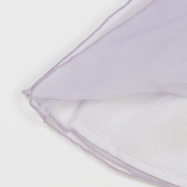 日本 petit main - 聯名款 針織細肩帶+雪紡拼接長袖(二件式)-黛西-粉紫