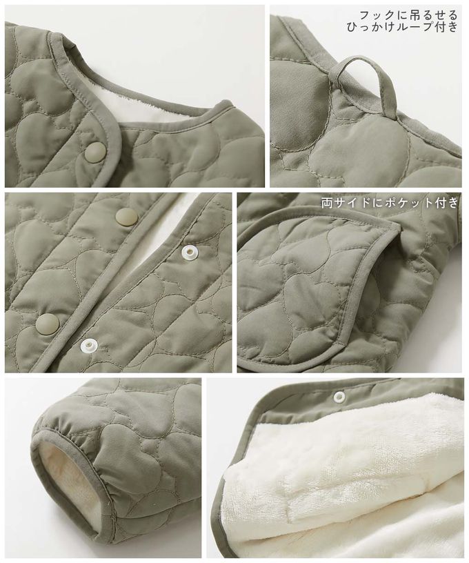 日本 devirock - [可機洗]心形絎縫雙面保暖科技羽絨外套-炭灰