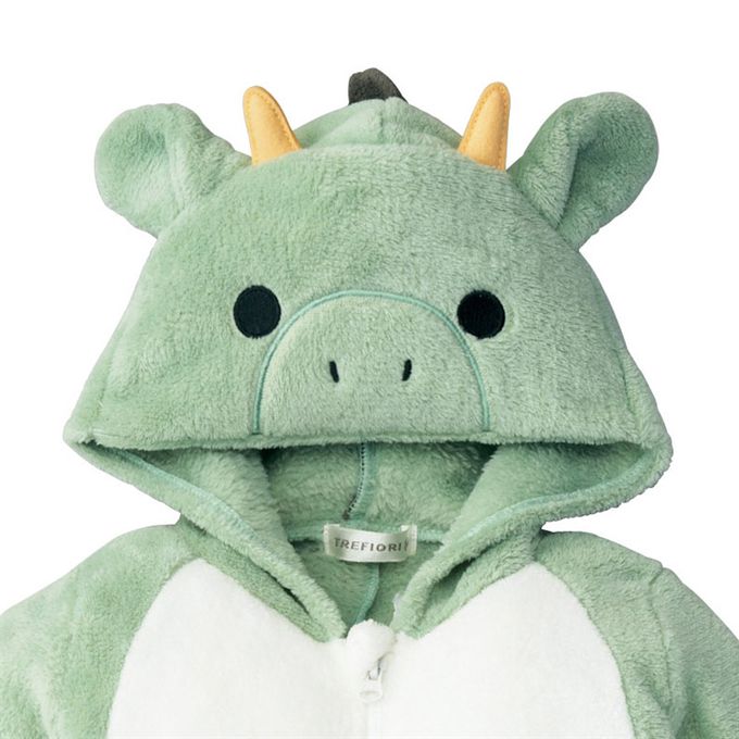 akachan honpo - 龍造型分腳連身衣-綠色