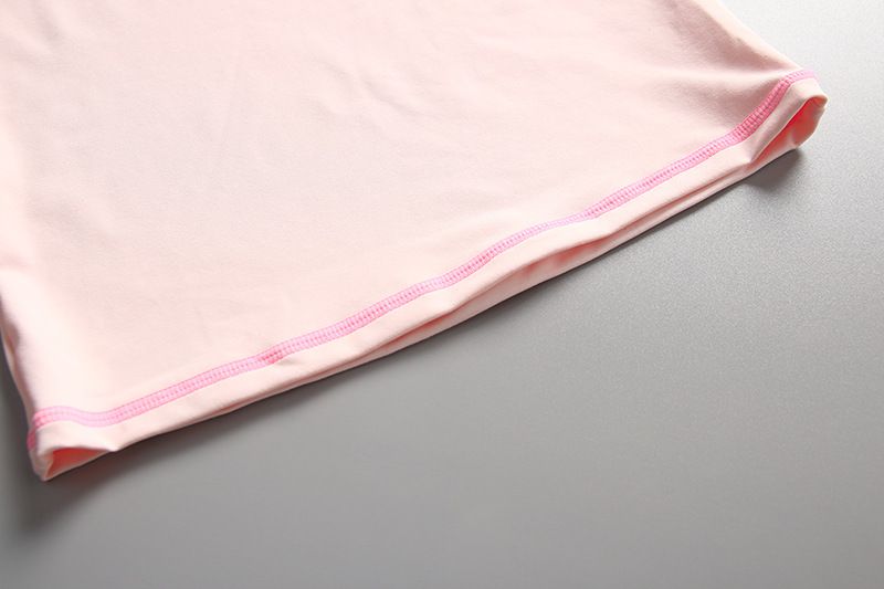 女寶長袖泳裝套裝(附帽子)-LOVE-粉橘色