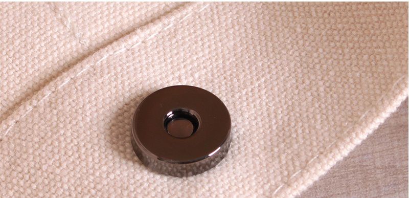 大容量帆布手提包/斜背包-黑色 (34x14x25cm)