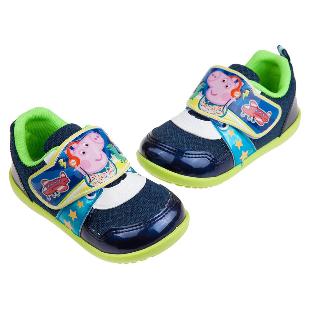 粉紅豬小妹 - 喬治豬開趴踢藍色兒童休閒鞋