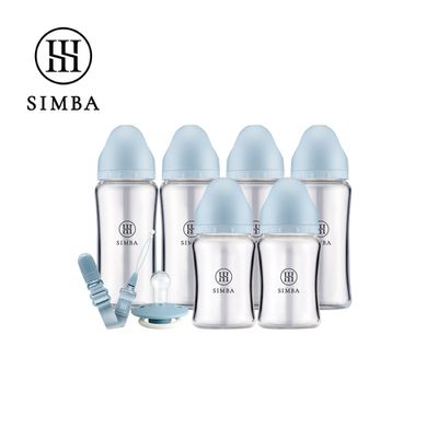 Simba 小獅王辛巴 - 咬咬喝喝全到位！新生起手包-夜光型-晨藍