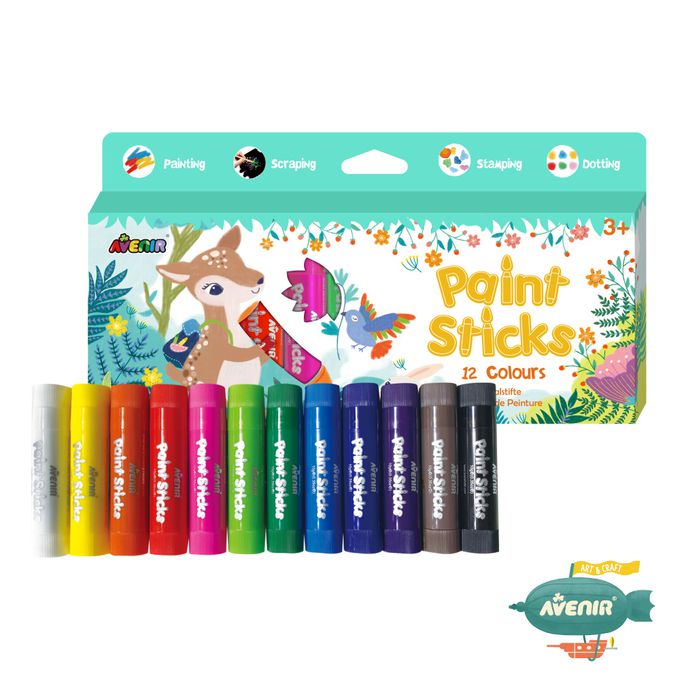 德國 Avenir Kids 艾維尼 - AK-A 畫筆類-我的不沾手彩繪棒, 12色