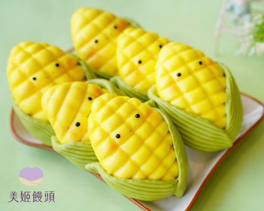 美姬饅頭 - 玉米寶寶鮮乳造型饅頭-40g