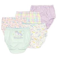 日本西松屋 - 混棉舒適女孩內褲(5件組)-甜蜜獨角獸