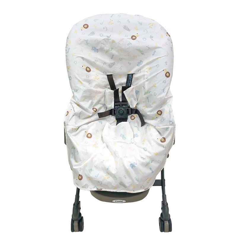 akachan honpo - angelette安撫餐椅搖床用防汙墊-英文字母動物-米白色 (74×107cm)