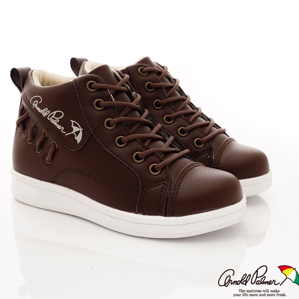 Arnold Palmer 雨傘牌 - 專櫃童鞋-簡約皮質短靴專櫃款(中大童段)-咖啡-台碼=尺寸cm