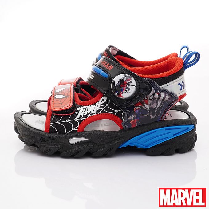 蜘蛛人電燈涼鞋-MNKT35102黑(中小童)-涼鞋-黑