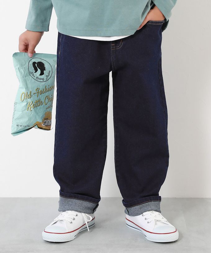 日本 devirock - RAKU DENIM 舒適丹寧褲-寬鬆直筒-刷白