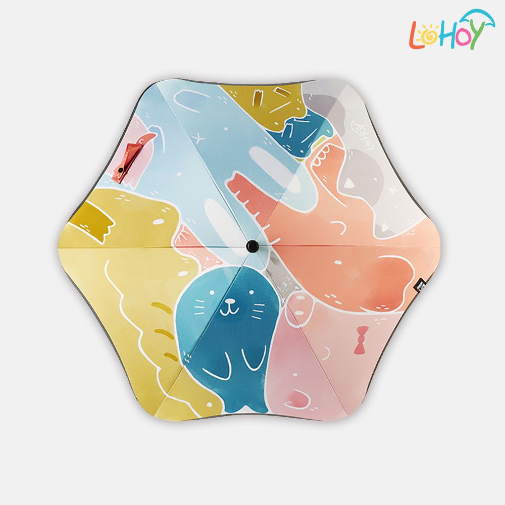 LOHOY - 兒童防戳圓角雨傘(兒童晴雨傘 圓角雨傘 防戳雨傘) (方舟派對)