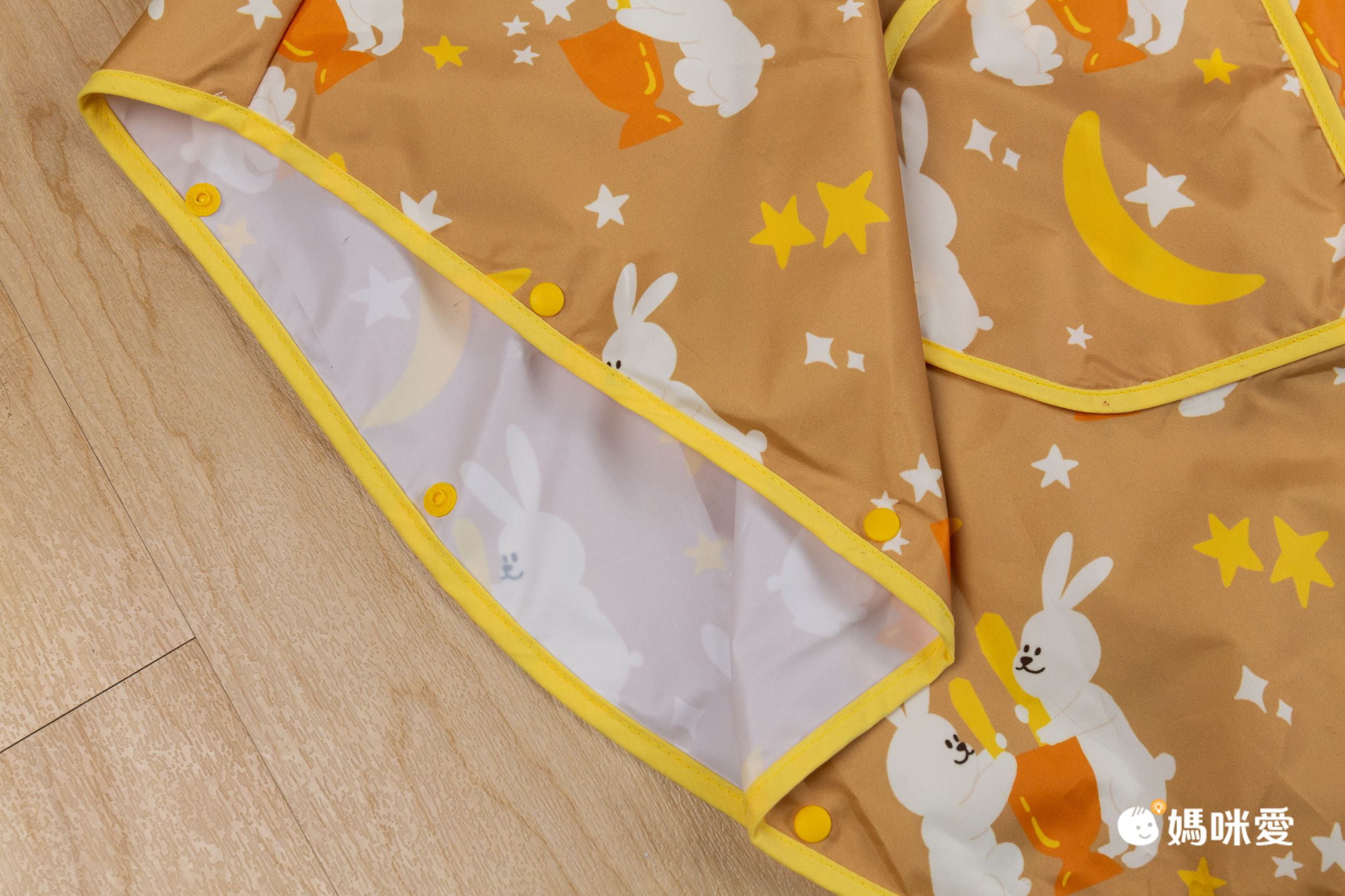 韓國 Bebe Chouette - (有帽繩)防風連帽兒童斗篷雨衣-和平白鴿