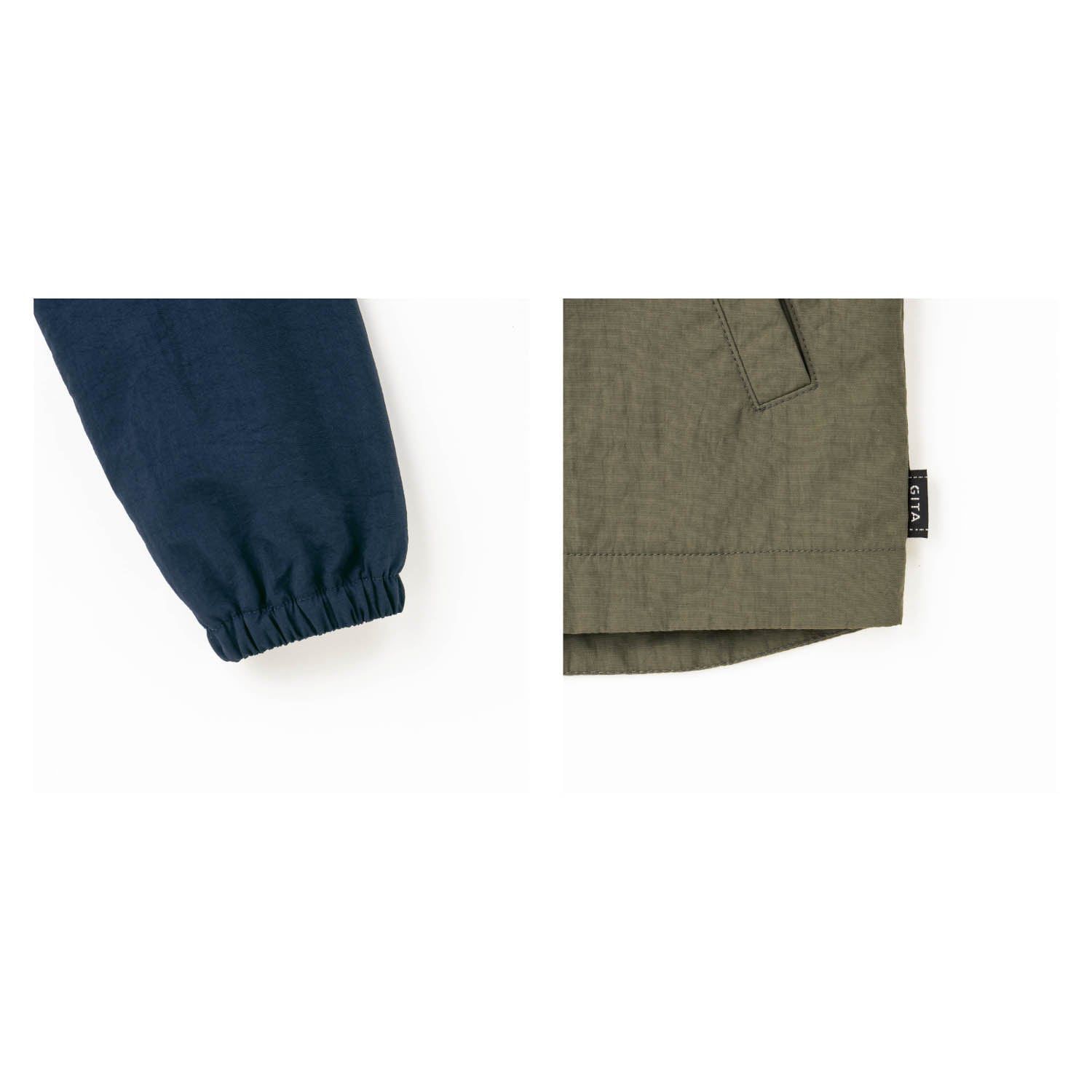 日本千趣會 - GITA 撥水加工 內刷毛防風外套-焦糖棕x海軍藍