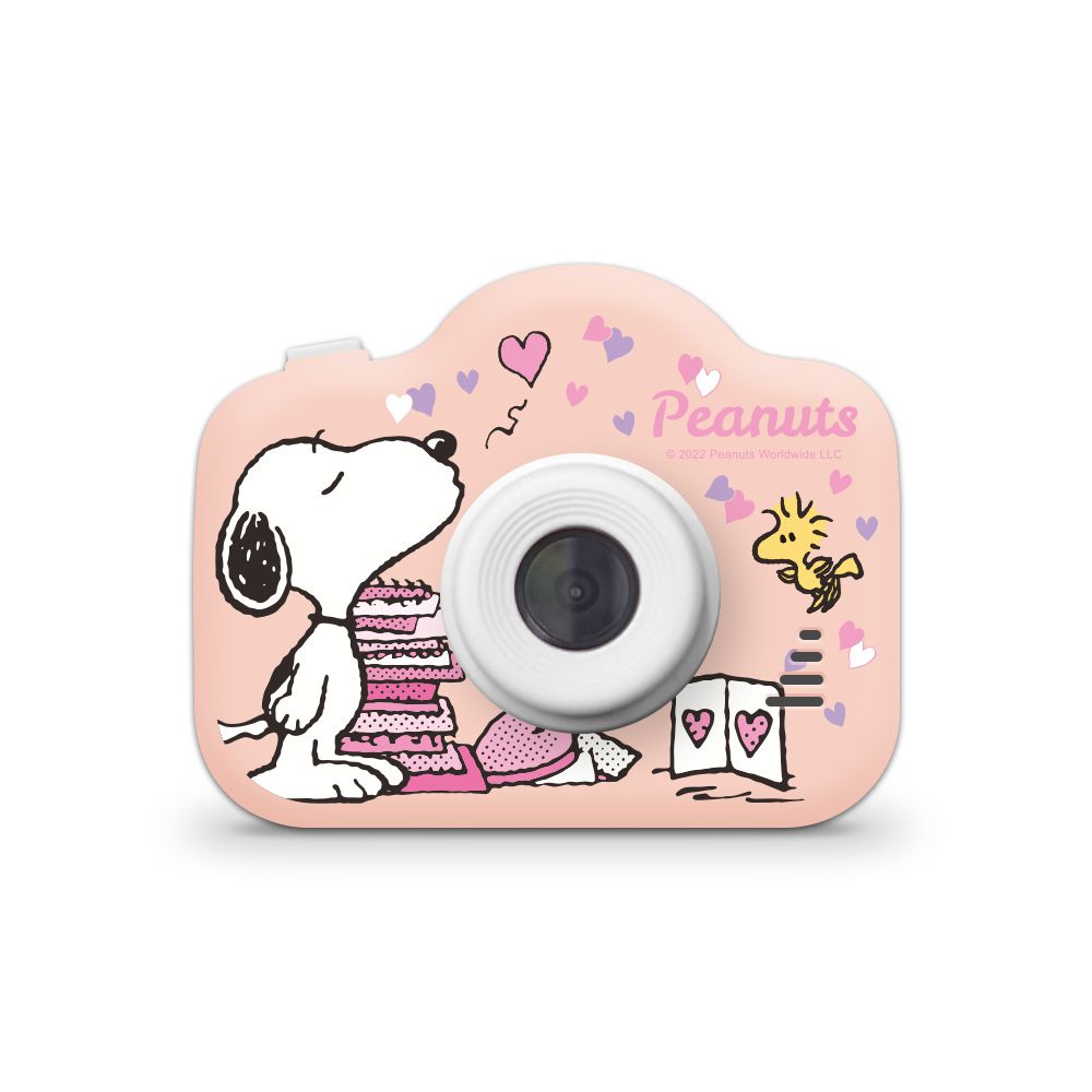 史努比 - SNOOPY 正版授權 兒童數位相機-愛心啾／粉色 (送32GB記憶卡)