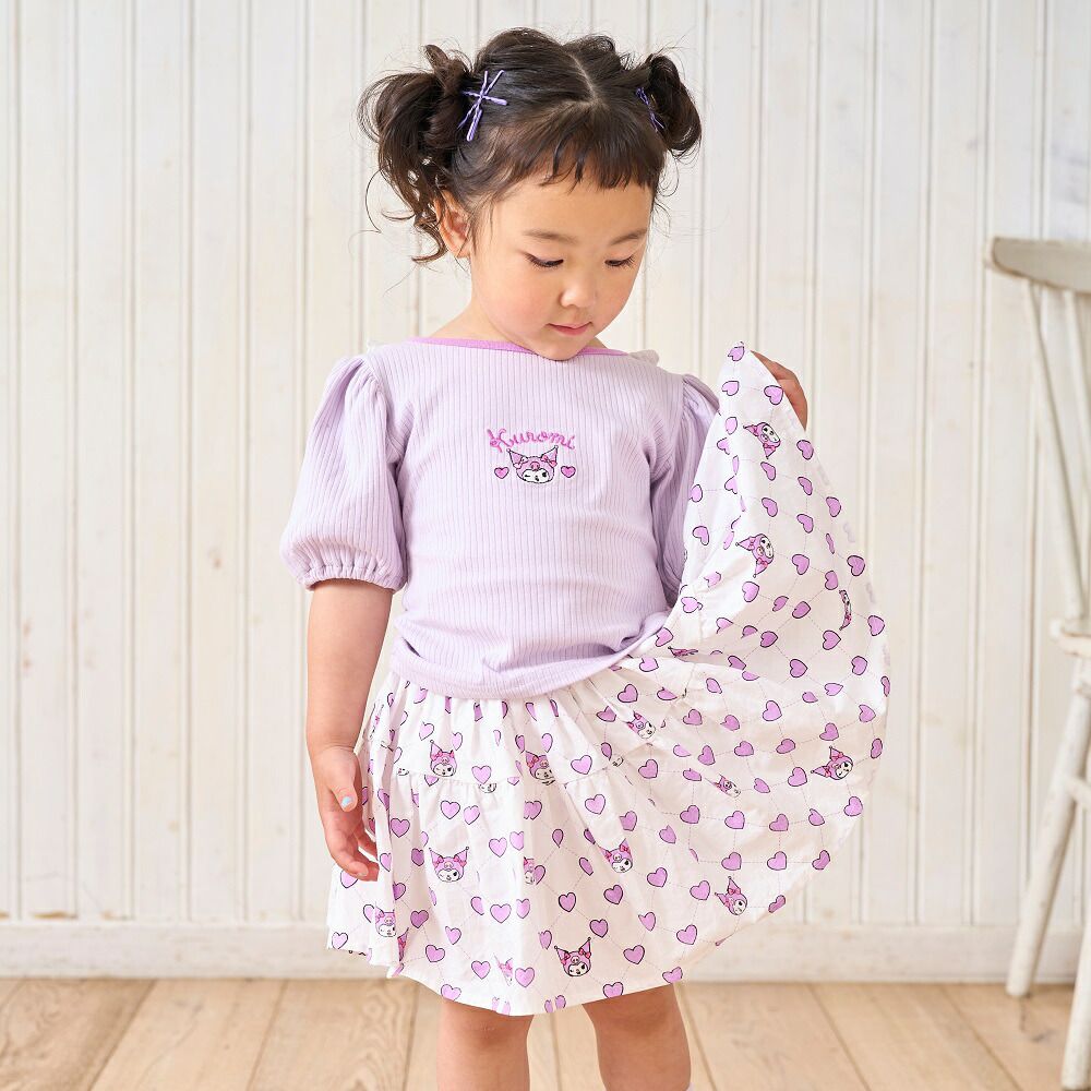 日本 ma lalumiere store - 三麗鷗聯名 甜美愛心印花褲裙-美樂蒂-粉紅