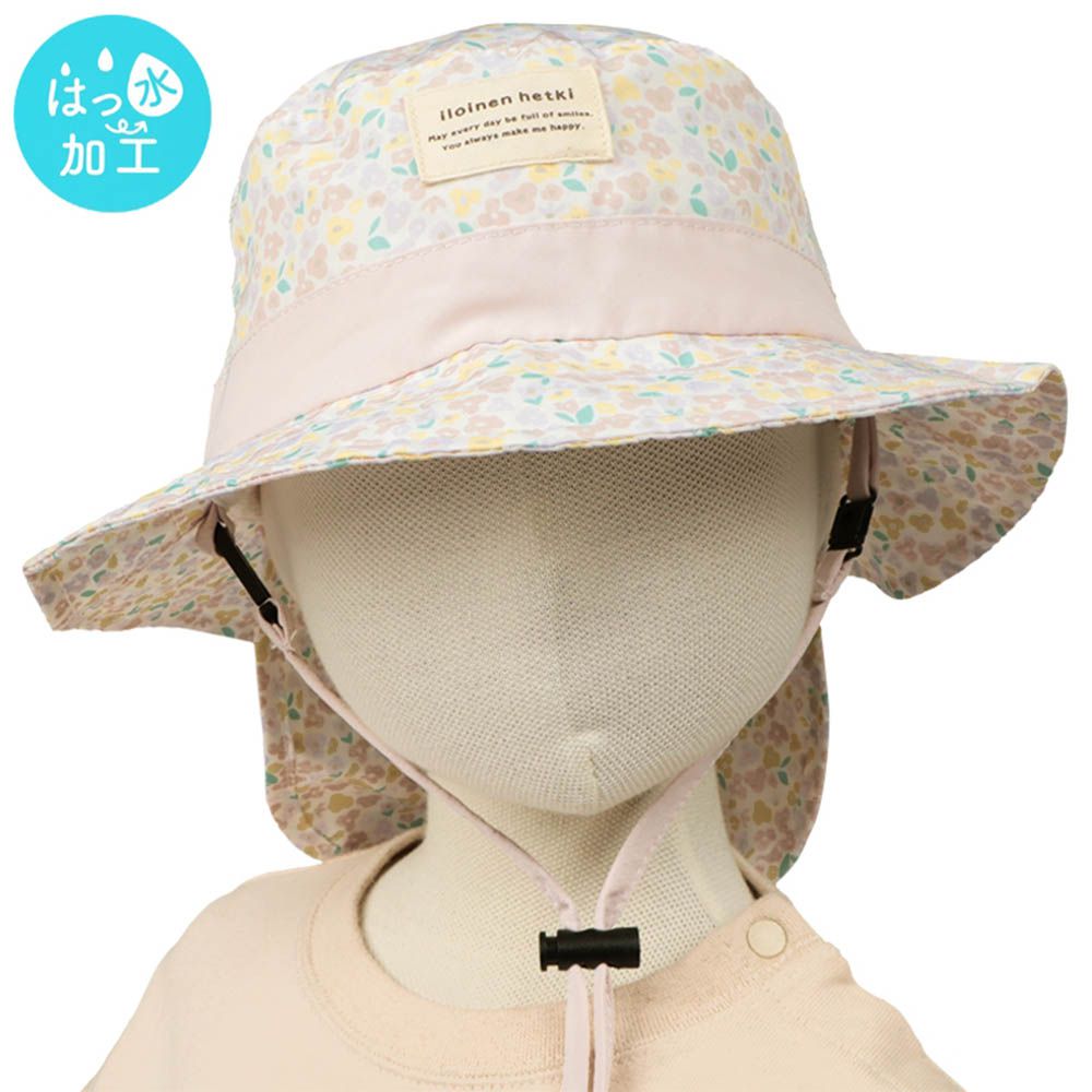 漁夫帽-防潑水加工滿版印花-粉紅色