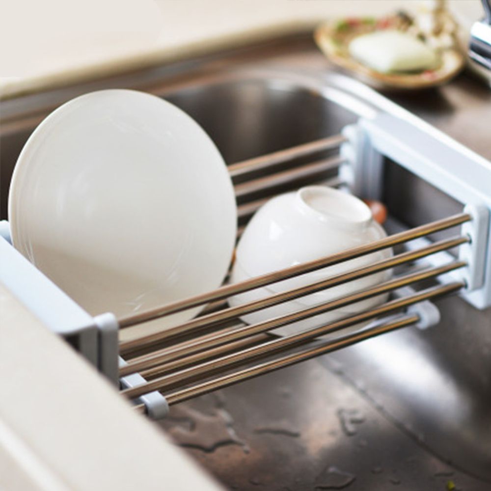 日本Kakusee - 伸縮式廚房水槽置物架