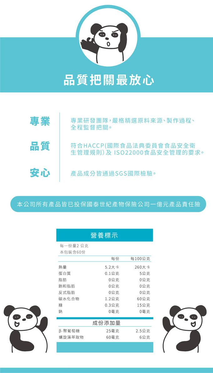 鑫耀生技Panda - 流行期補充-比菲益生菌+藻精蛋白粉-150g+120g