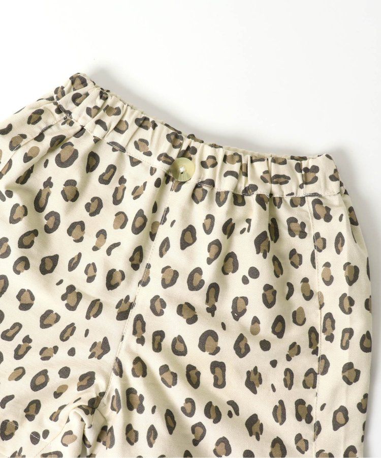 日本 apres les cours - 滿版印花夏天短褲(4分丈)-小花-水藍