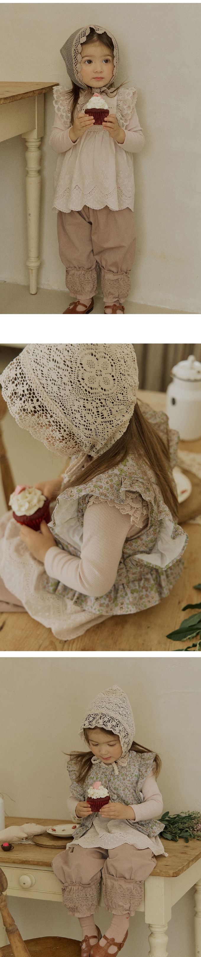 韓國 Puellaflo - 肩膀小荷葉裝飾彈性長袖上衣-淺粉