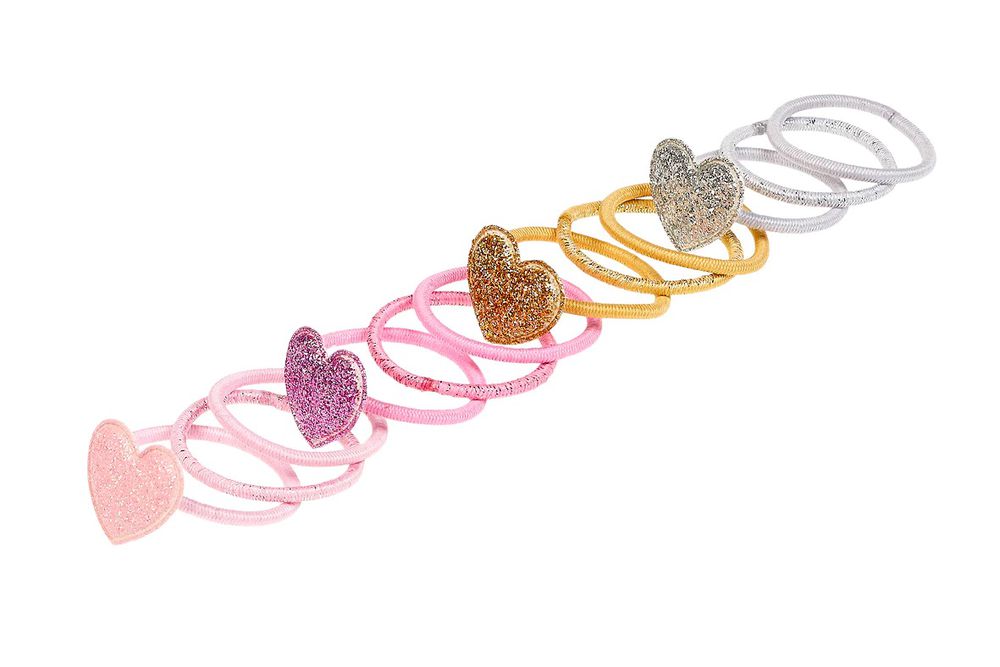 粉紅愛心髮束多件組