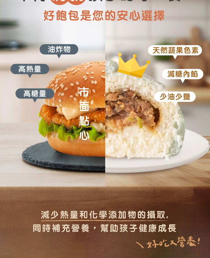 艾酷奇 - 小粉鯨造型包子 香蔥豬肉包-60gX3入