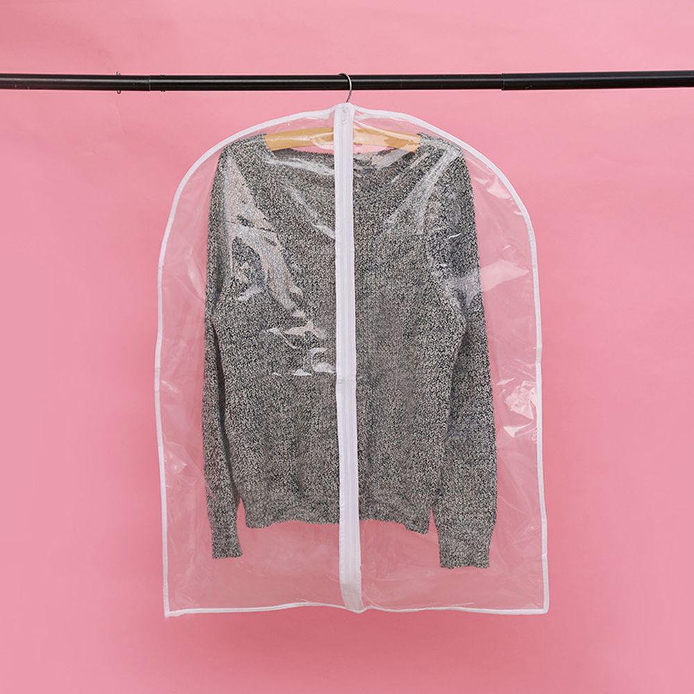 衣物防塵罩收納袋-透明拉鏈款