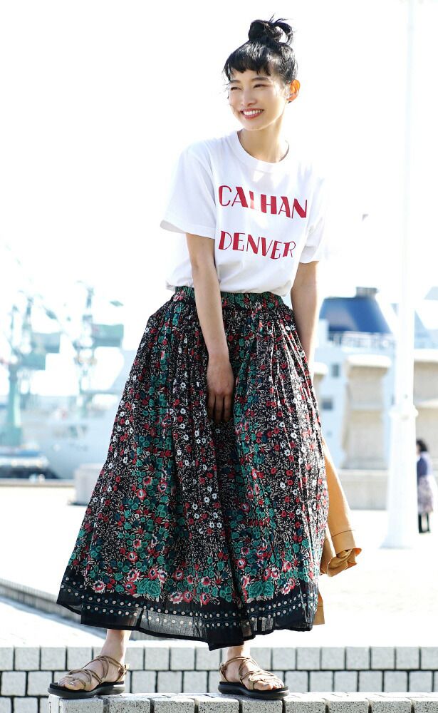 日本 zootie - 100%印度棉印花長裙-歐風花園-黑