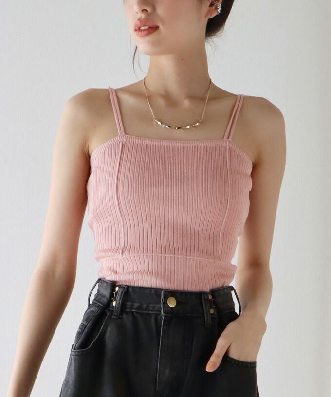 日本 BLUE EAST - 夏日必備彈性貼身細肩帶內搭/上衣-紫