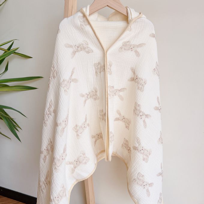 Chi-mi啾米 - 四層紗兒童連帽浴巾