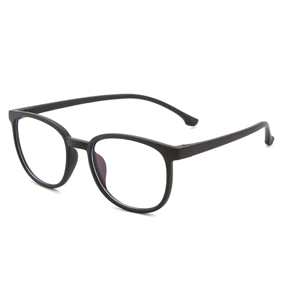 ALEGANT - 星空霧黑兒童專用輕量威靈頓矽膠彈性方框UV400濾藍光眼鏡