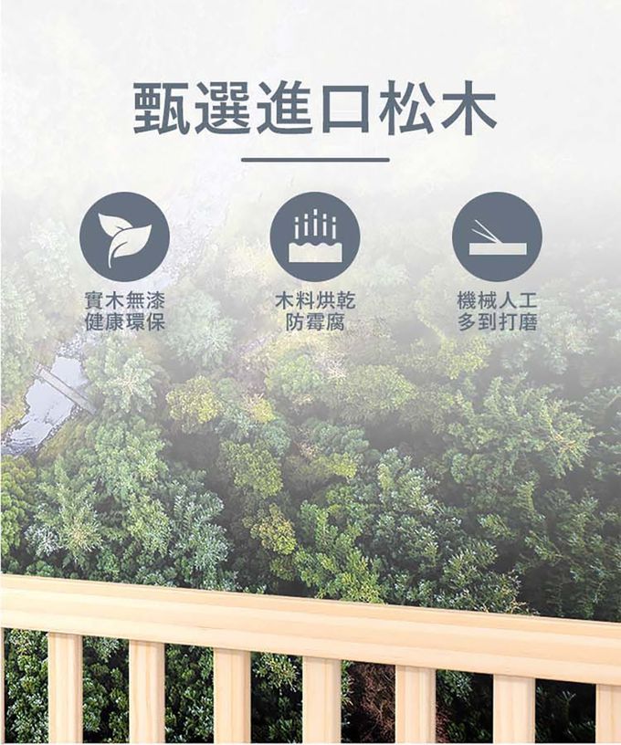 KOOMA - 嬰兒實木尿布台置物架-{附棉墊}-鯨魚