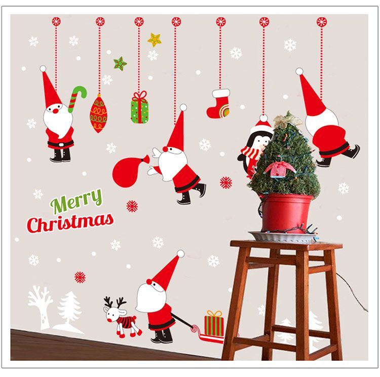 JB Design - 時尚壁貼-聖誕老人企鵝JJ808 (60cm*45cm)