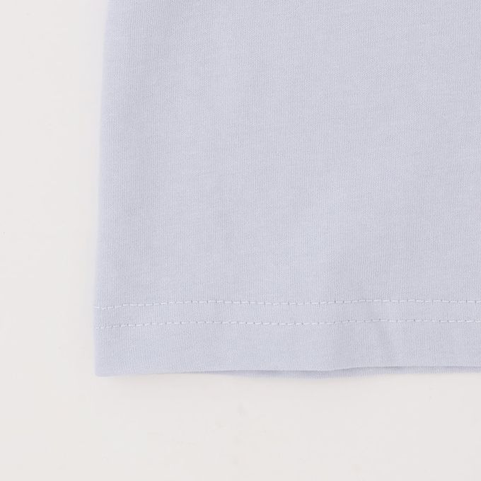 日本 Lycee mine - miffy聯名 速乾抗皺印花泡泡短袖上衣-灰藍