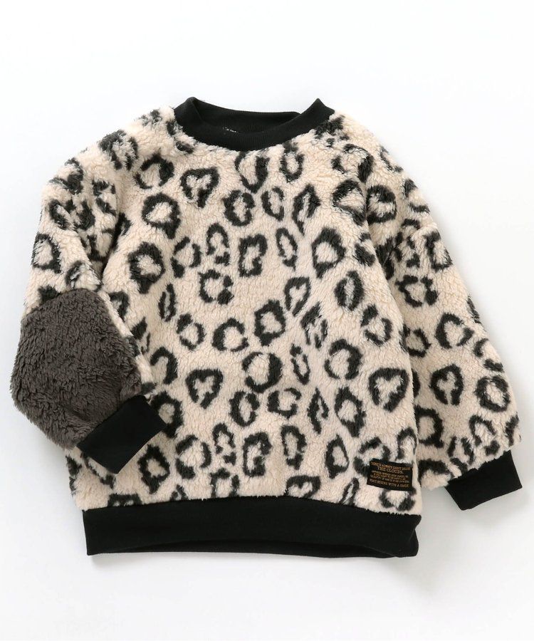 日本 BREEZE - 泰迪熊絨毛保暖長袖上衣-繽紛撞色