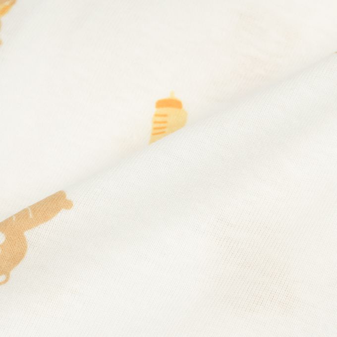 akachan honpo - 長袖蝴蝶裝2件組-按扣款-米白色 (50~60cm)