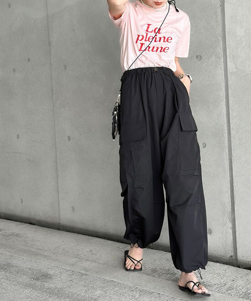 日本 Classical Elf - 美式休閒多口袋抽繩工裝褲-軍綠