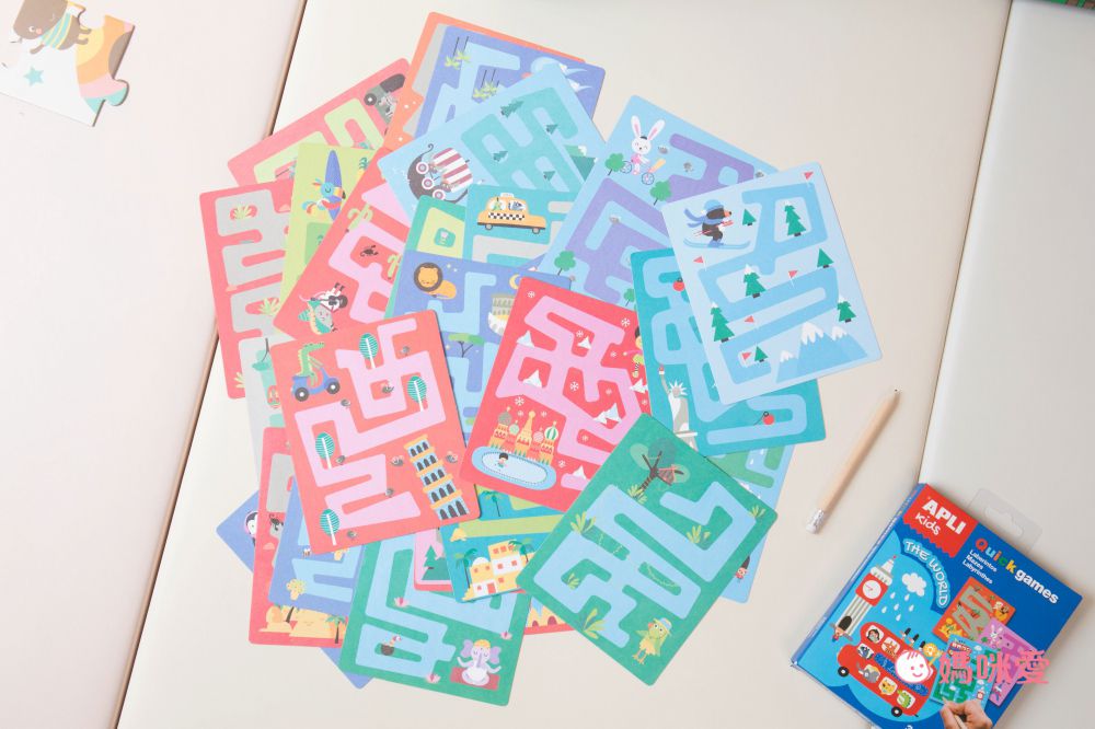 熱銷補貨到【西班牙 APLI 】初階拼圖／旅行遊戲卡／馬賽克拼貼