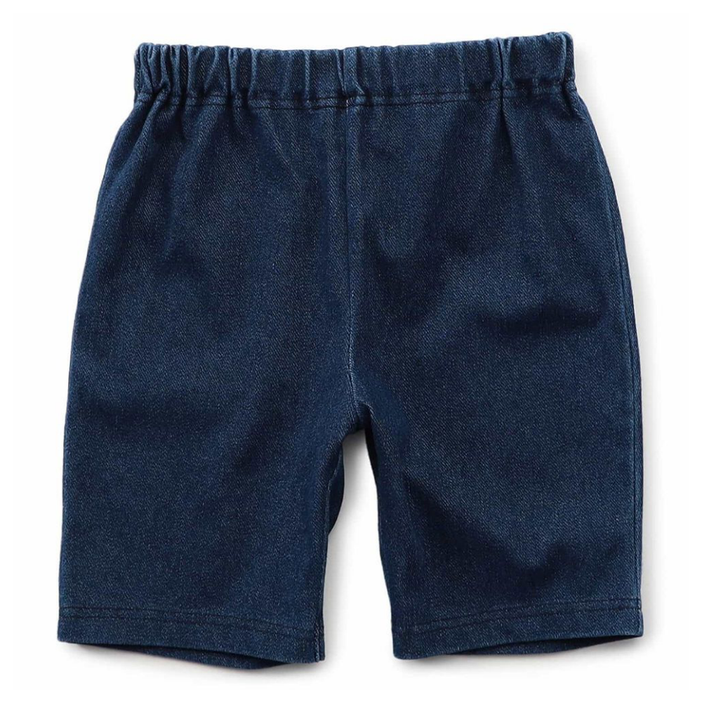 DAISUKI 可愛印花短褲-素色-丹寧藍