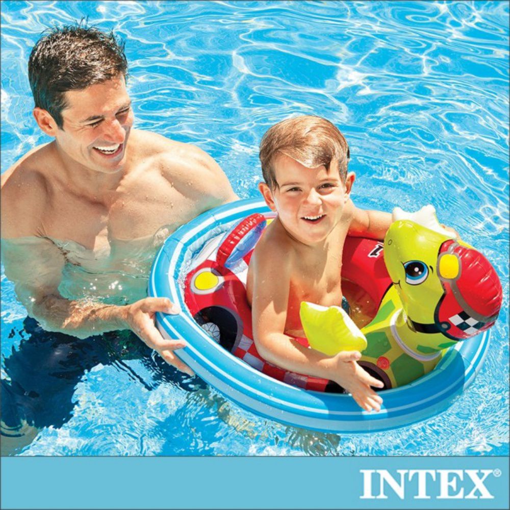 INTEX - 造型幼兒坐式充氣泳圈- 適3~4歲(59570)-烏龜