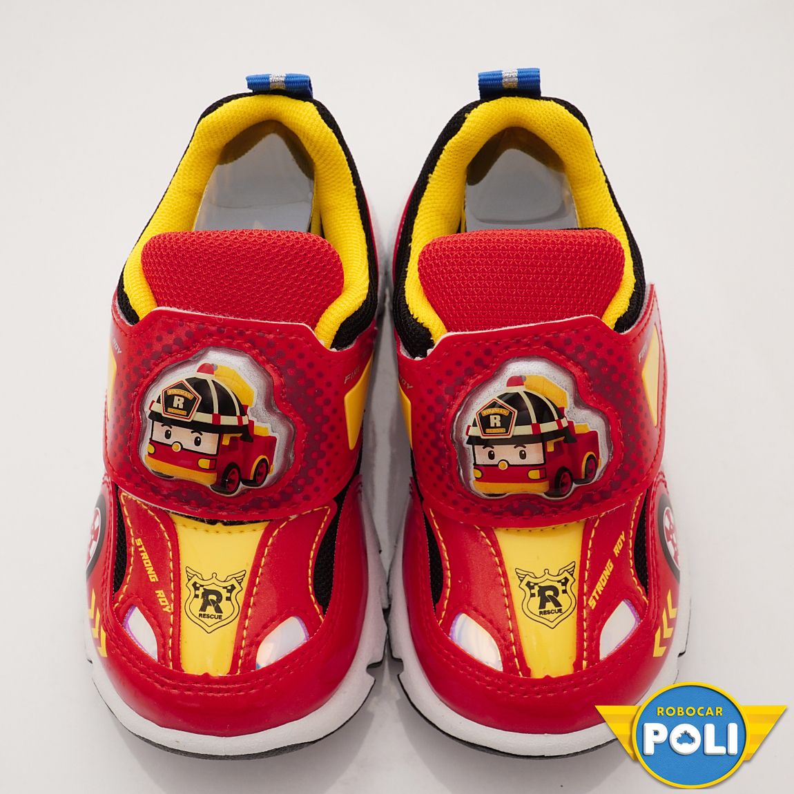 POLI 波力救援小英雄 - 台灣製電燈休閒運動款(中小童段)-運動鞋-紅