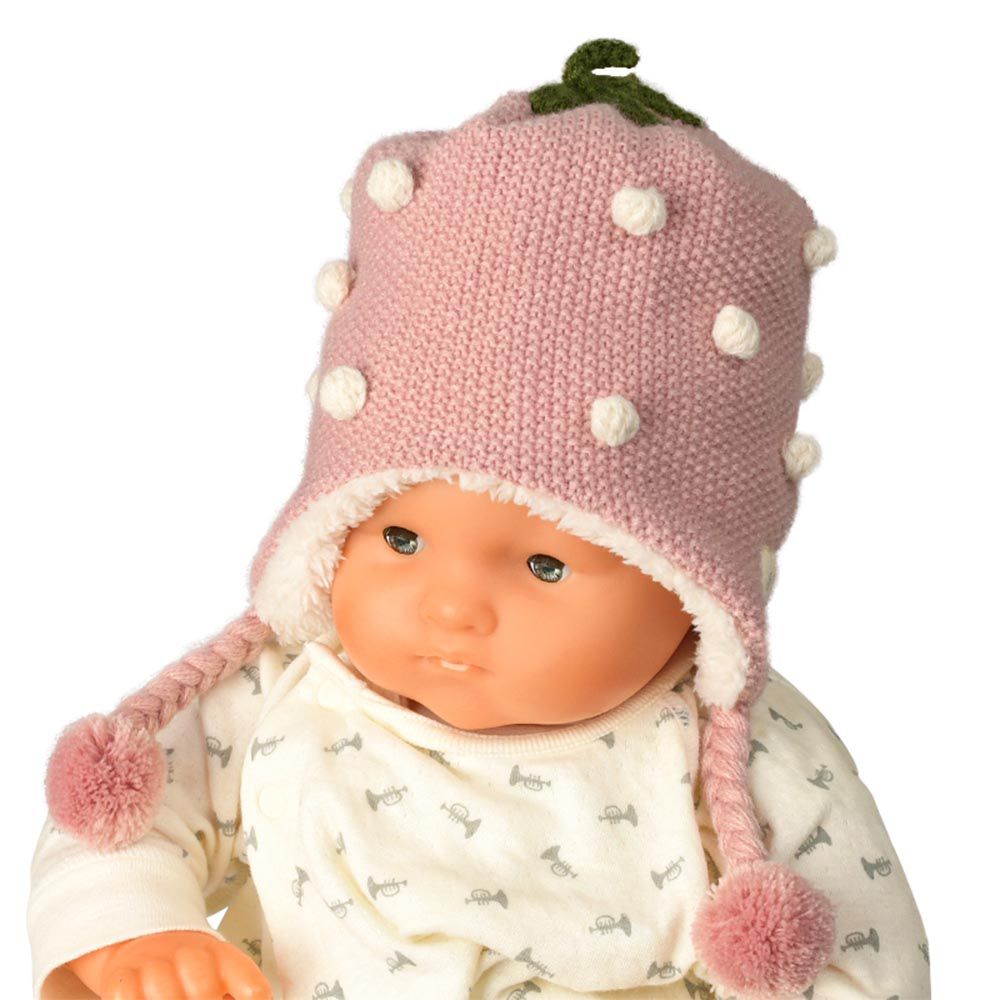 akachan honpo - 冬季針織帽-水果-粉紅色
