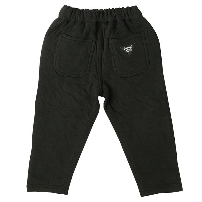 akachan honpo - 星星造型鋪棉褲-黑色